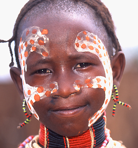 Mädchen vom Stamm der Hamar in Turmi - Äthiopien 2010 - (C)2010 by Hermann-Josef Bergmann